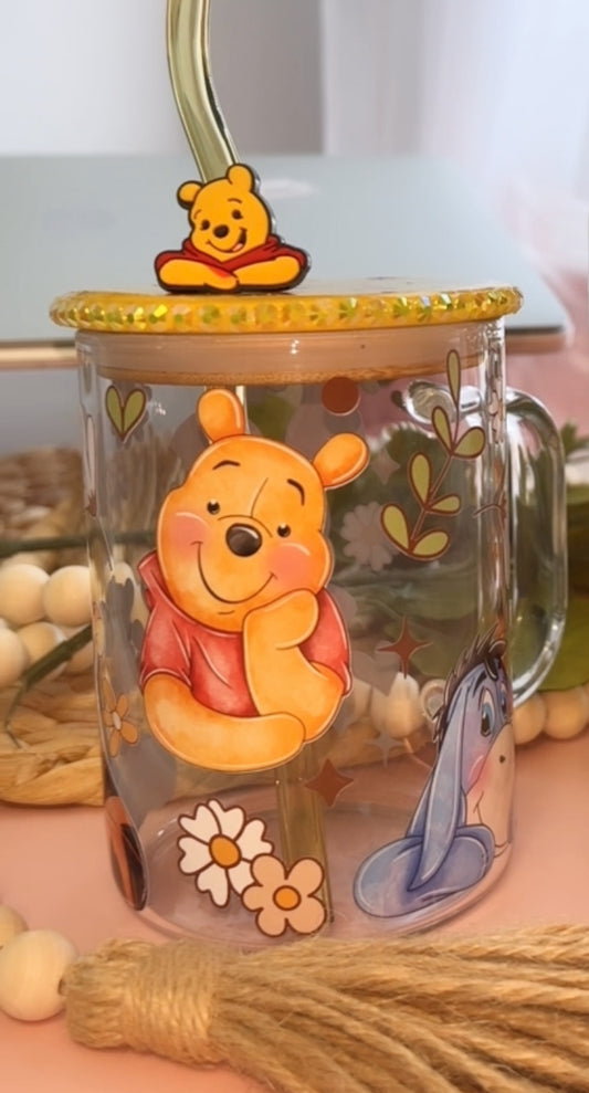 Pooh Bear glass mug