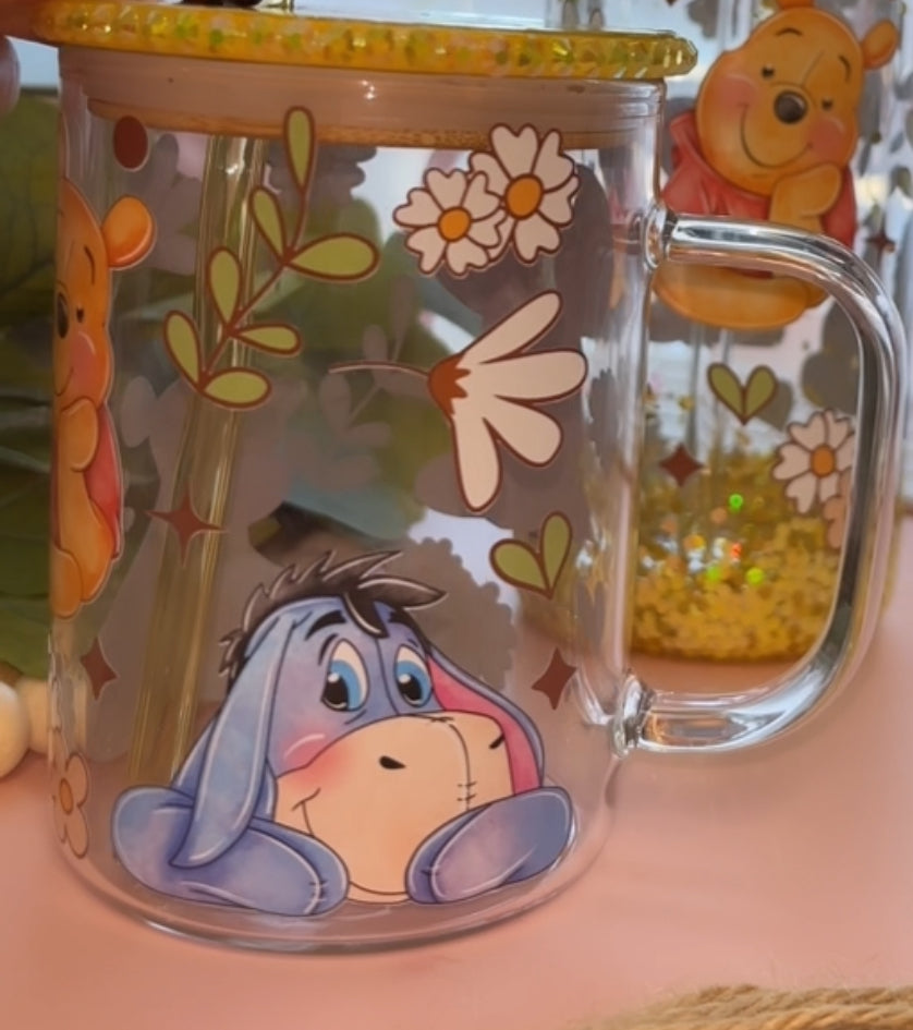 Pooh Bear glass mug