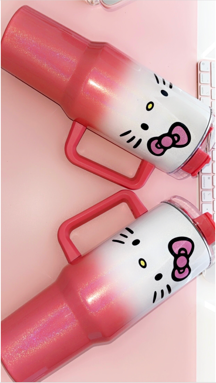 HK Glittery Ombre 40oz tumbler