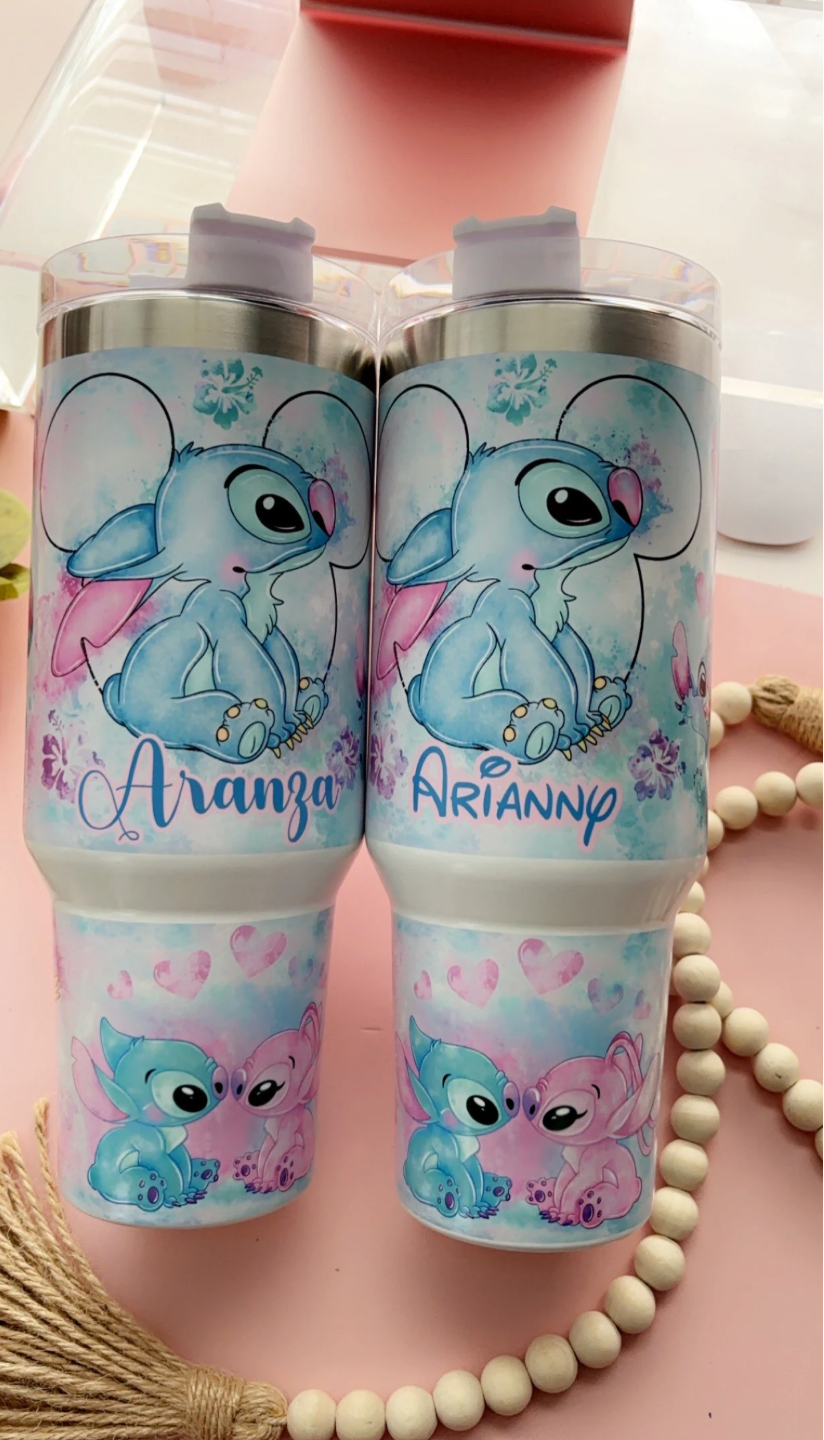 Stitch 40 oz quencher glow in the dark