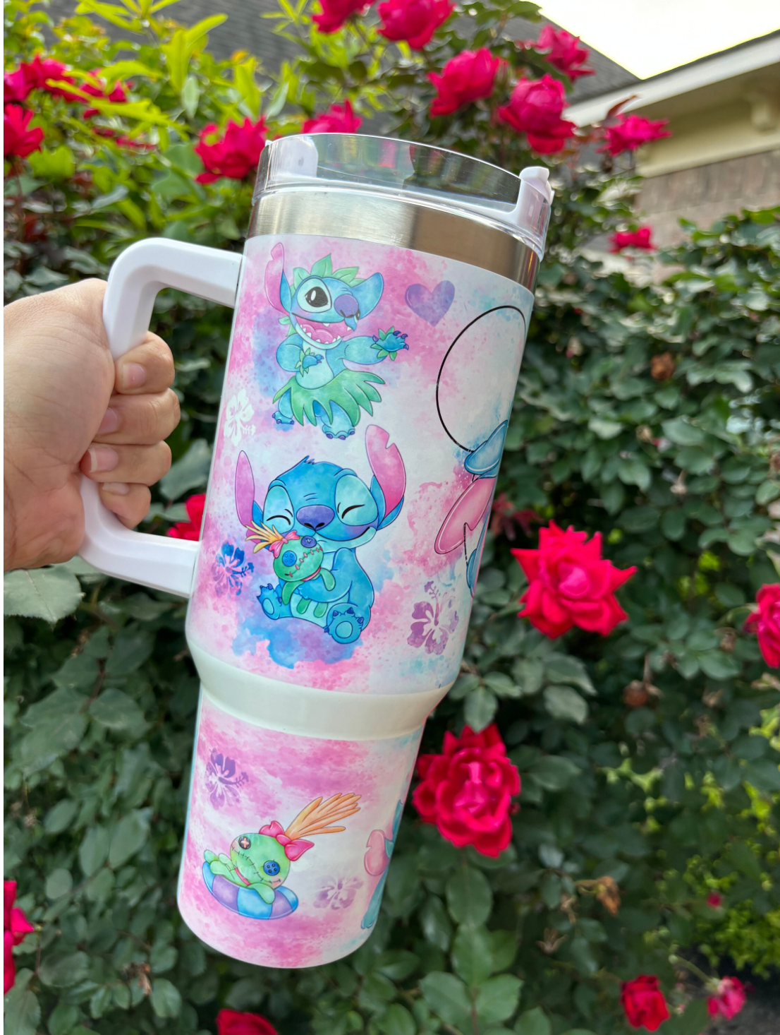 Stitch 40 oz quencher glow in the dark