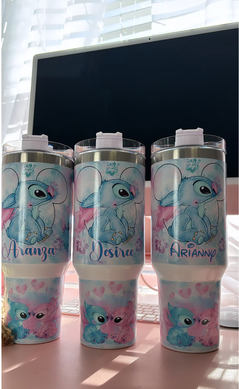 Stitch 40 oz quencher glow in the dark