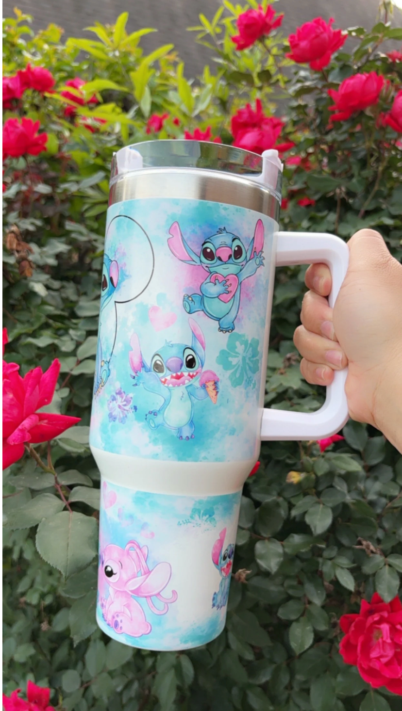 Stitch 40 oz quencher glow in the dark