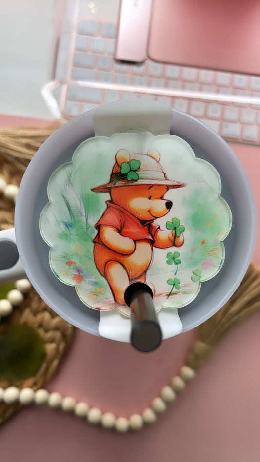 Pooh Bear Round Flower Plate