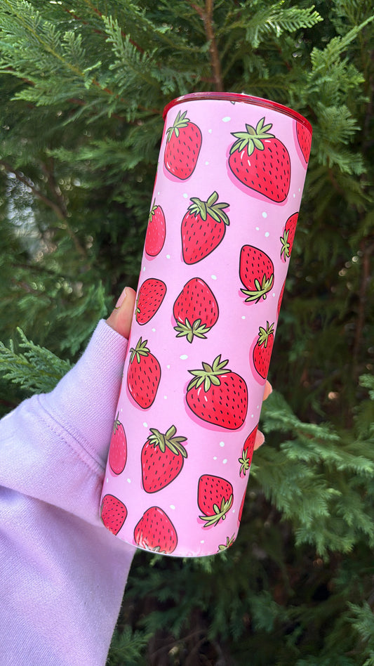 Strawberry 20oz Skinny Tumbler