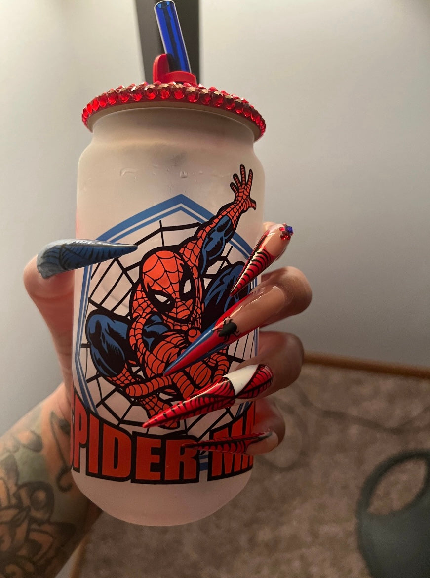 Spider 16 oz glass can