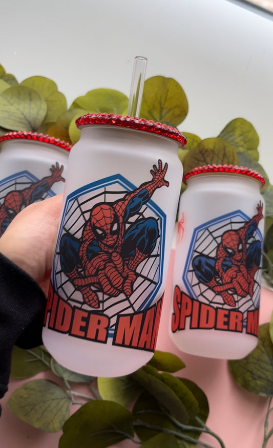 Spider 16 oz glass can