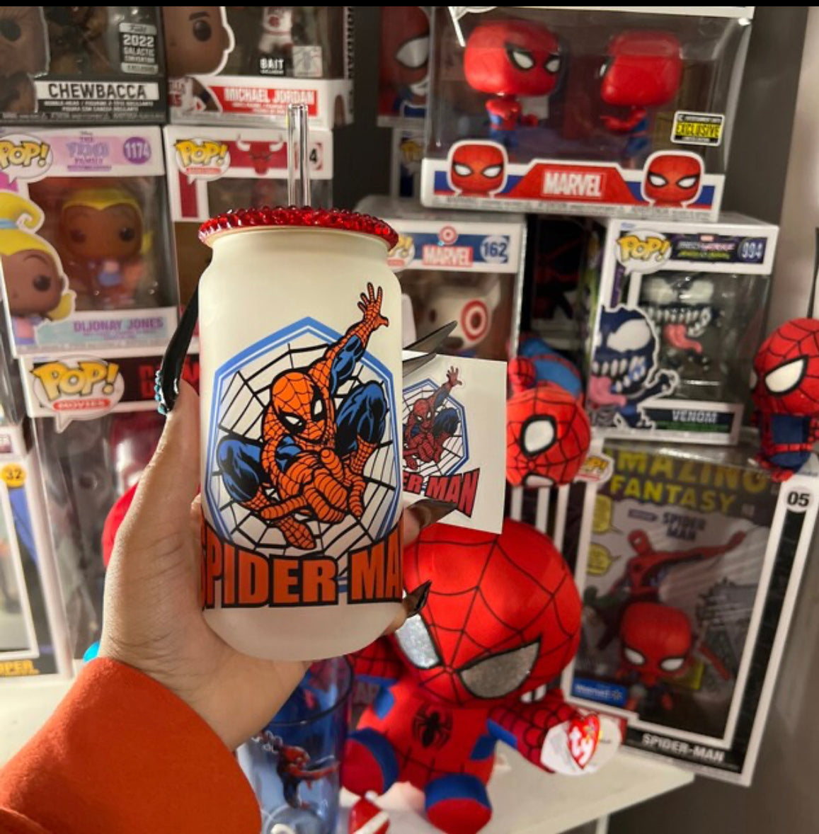 Spider 16 oz glass can